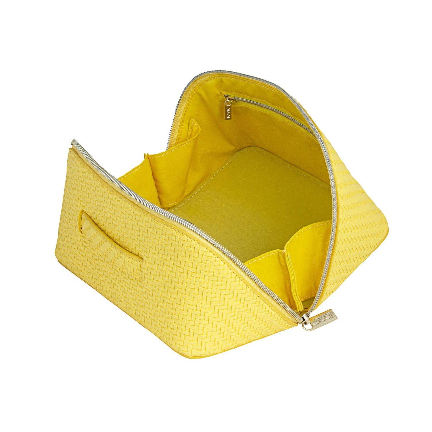 Herringbone Beauty Bag Medium Lemon