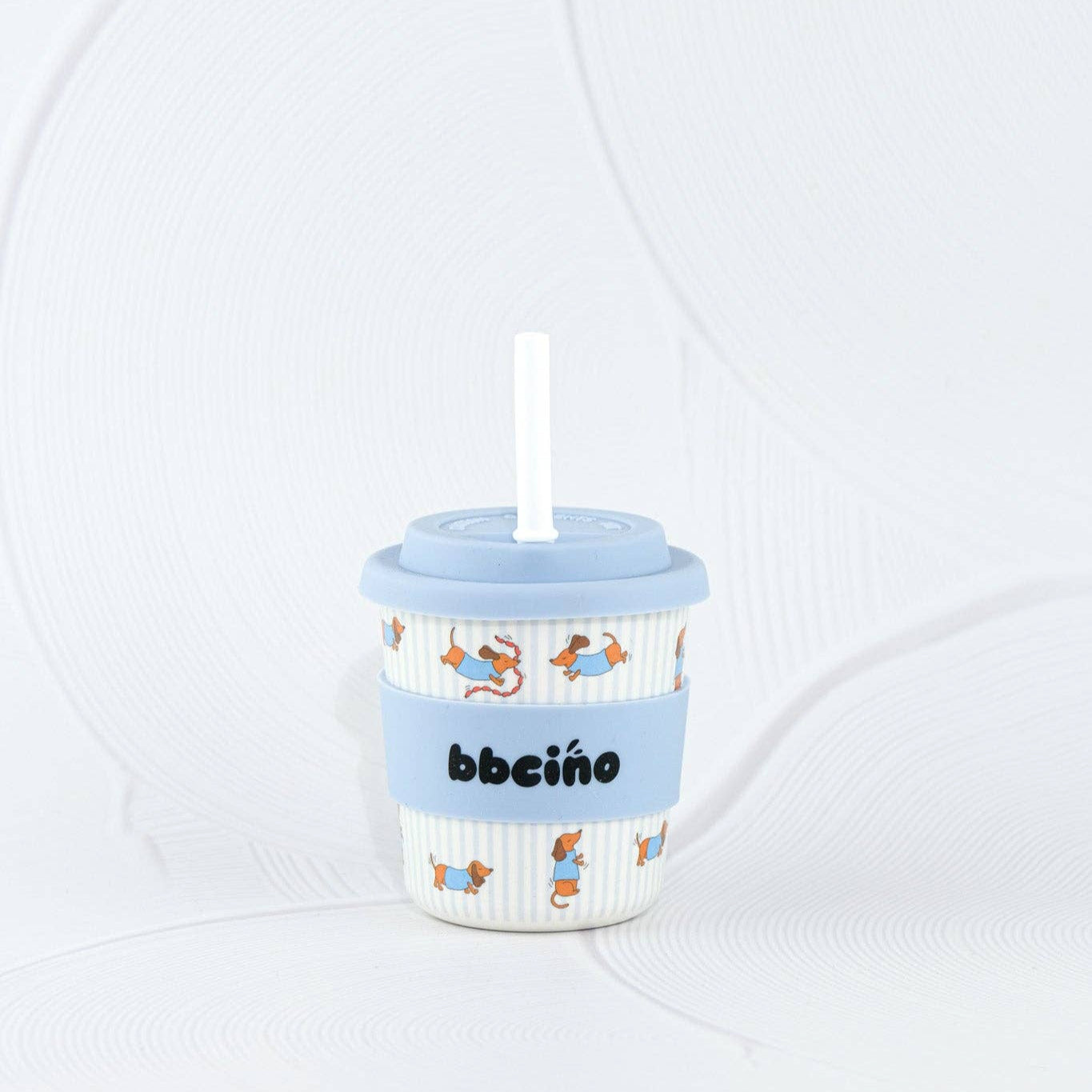Reusable BambinoCino Bamboo Cup Dash Blue (240ml)