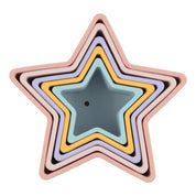 Silicone Nesting Stars Multi Rose