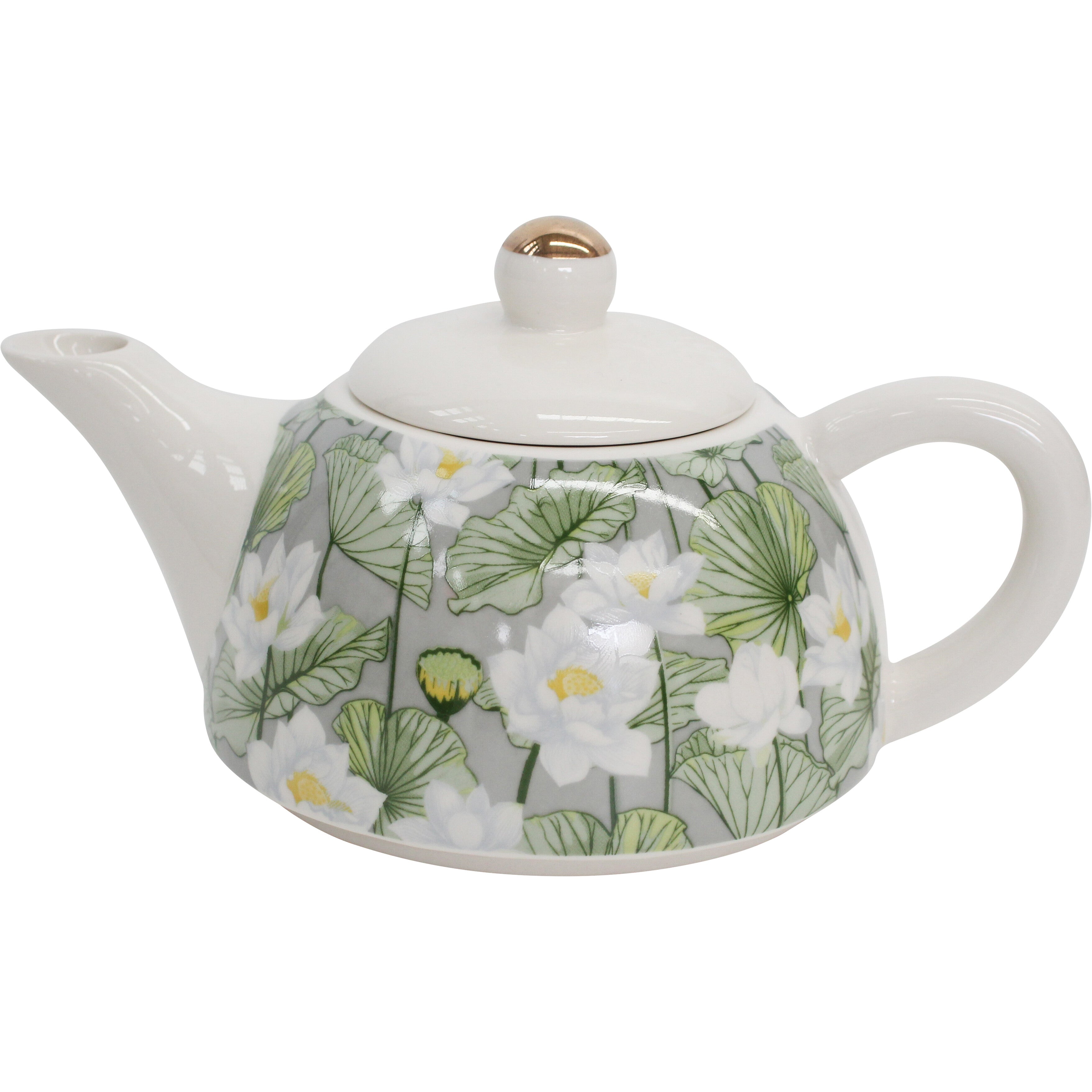 Water Lily Porcelain Teapot