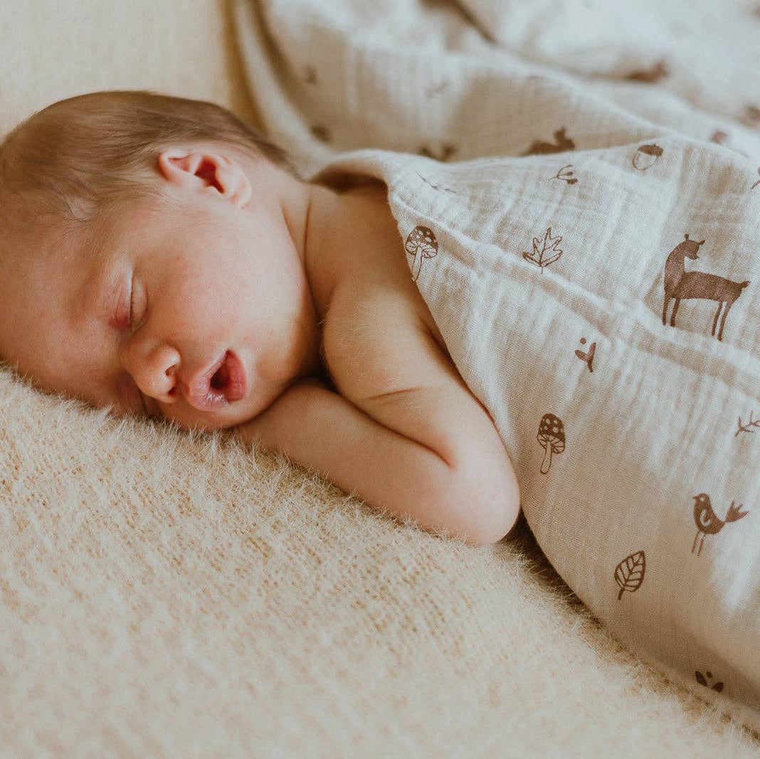 Organic Muslin Swaddle Woodlands