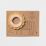 Lee The Lion Teether Wood & Silicone