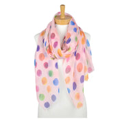 Pink Polka Dot Scarf