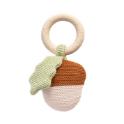 Acorn Teething Ring Rattle Whimsical Wonderland