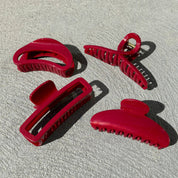 Ruby Oval Claw Clip