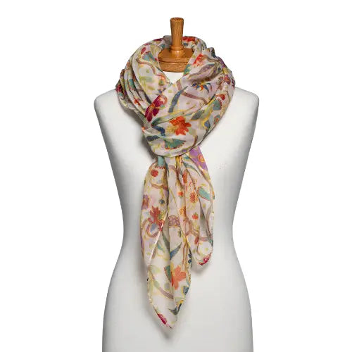 Floral Bird Scarf