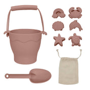 Silicone 8PC Bucket & Spade Set Rose