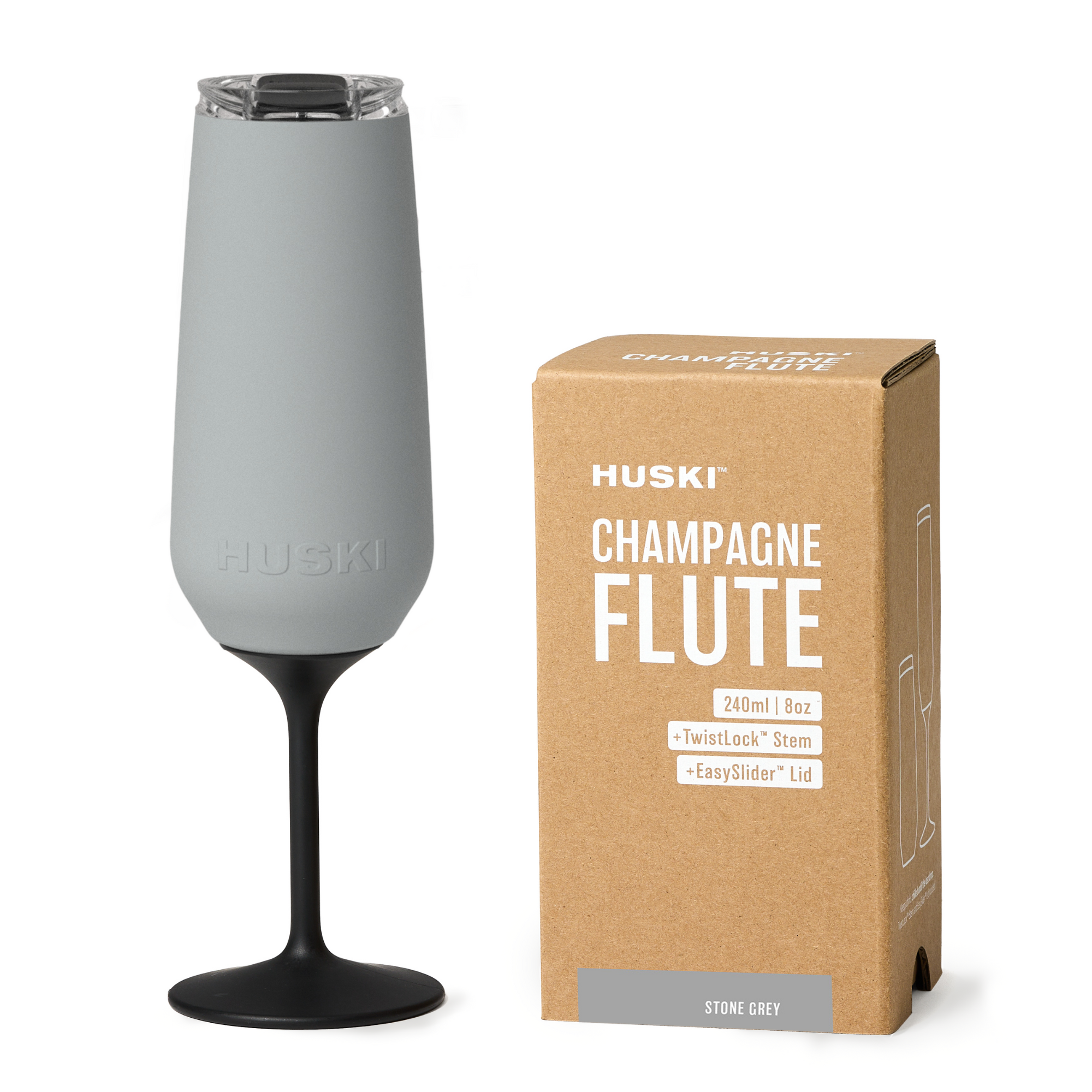 Champagne Flute Stone Grey