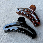Zen Oval Hair Claw Clip Black