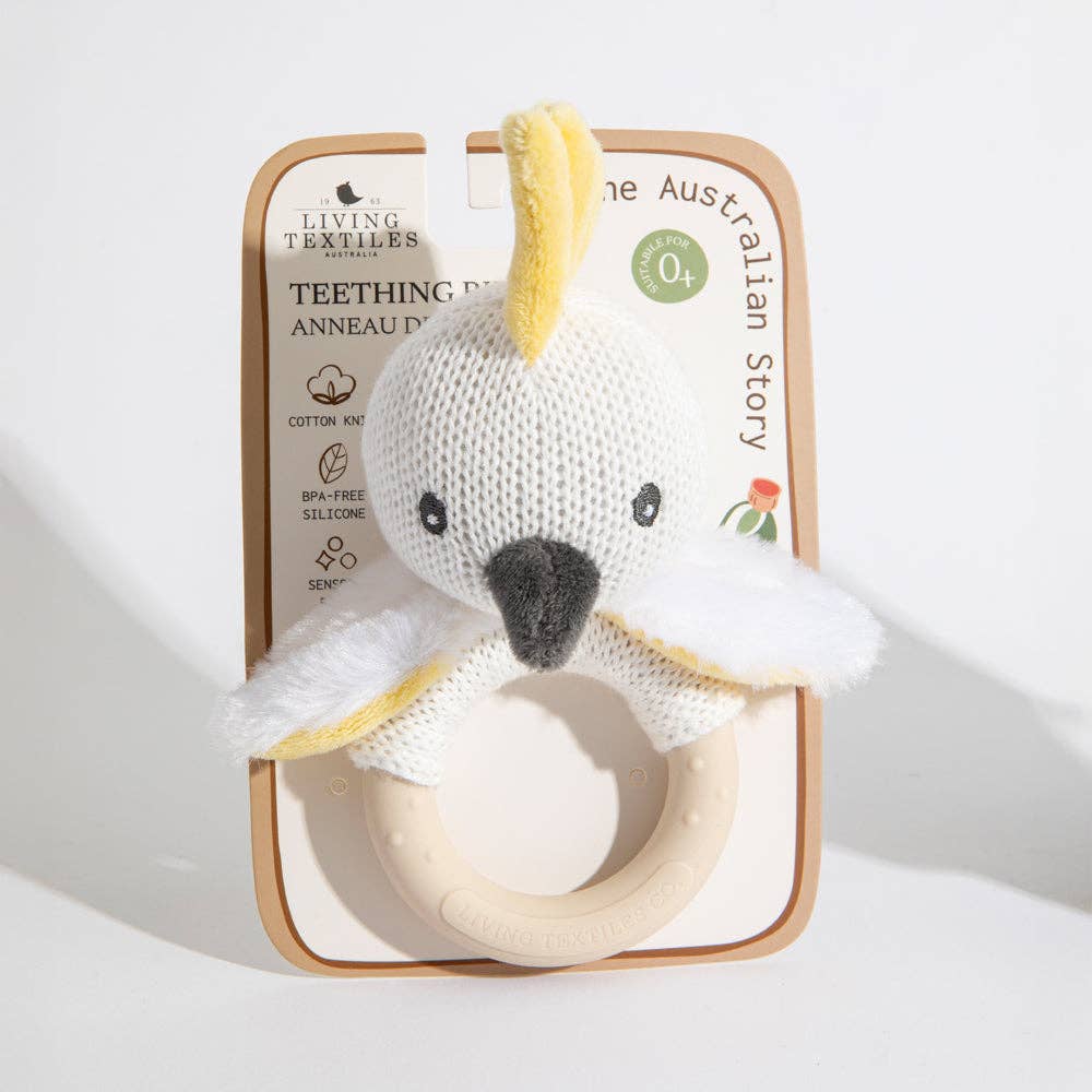 Teething Ring Rattle Cockatoo