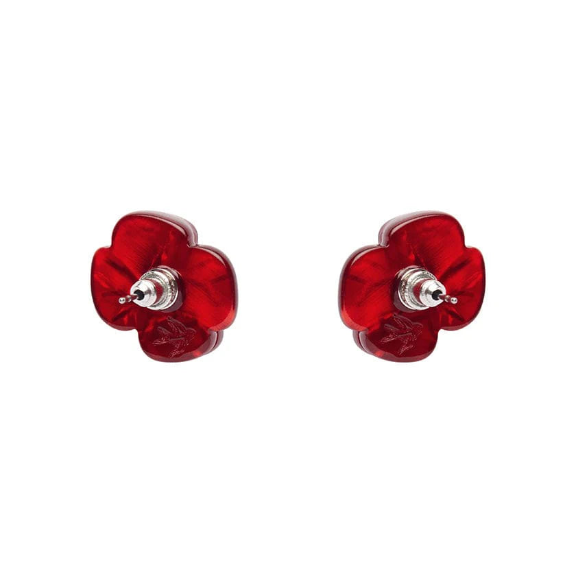 Remembrance Poppy Stud Earrings