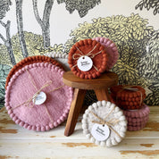 Felt Coaster Set Vintage Rose