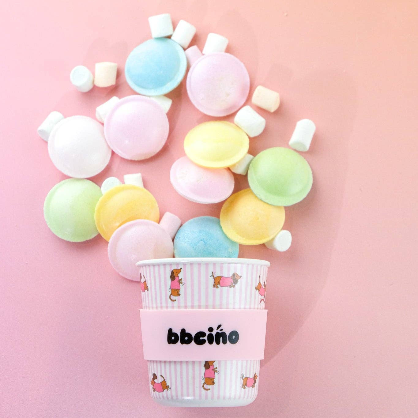 Reusable BambinoCino Bamboo Cup Dash Pink (240ml)