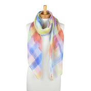 Rainbow Pastel Plaid Scarf