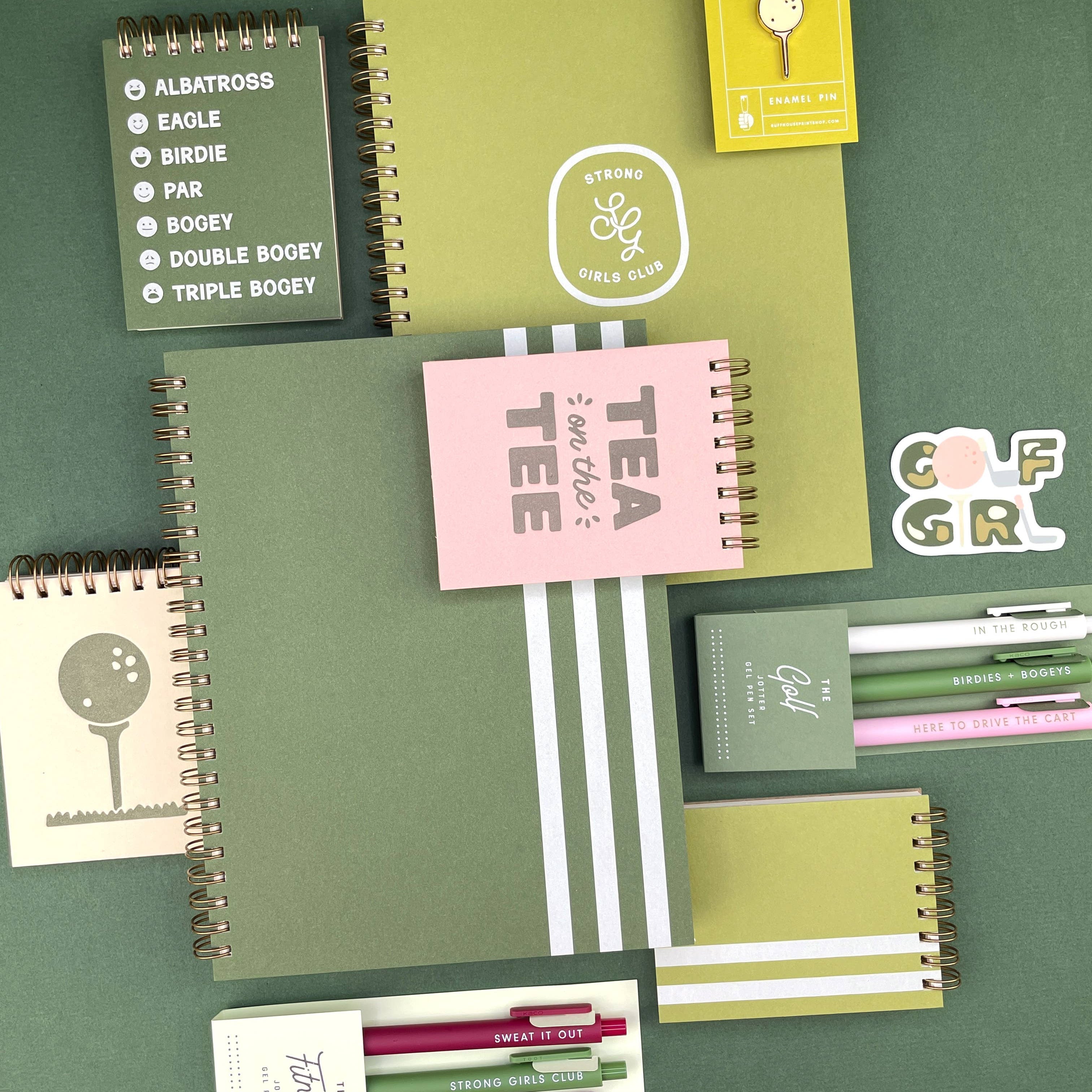 Golf Ball and Tee Mini Jotter Notebook