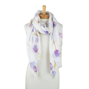 Purple Blooming Tulips Scarf