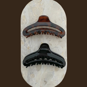 Zen Oval Hair Claw Clip Black