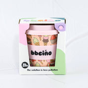 Reusable BambinoCino Bamboo Cup Scoops Pink (240ml)