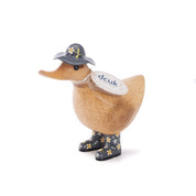 Floral Hat & Boots Duckling Grey Small