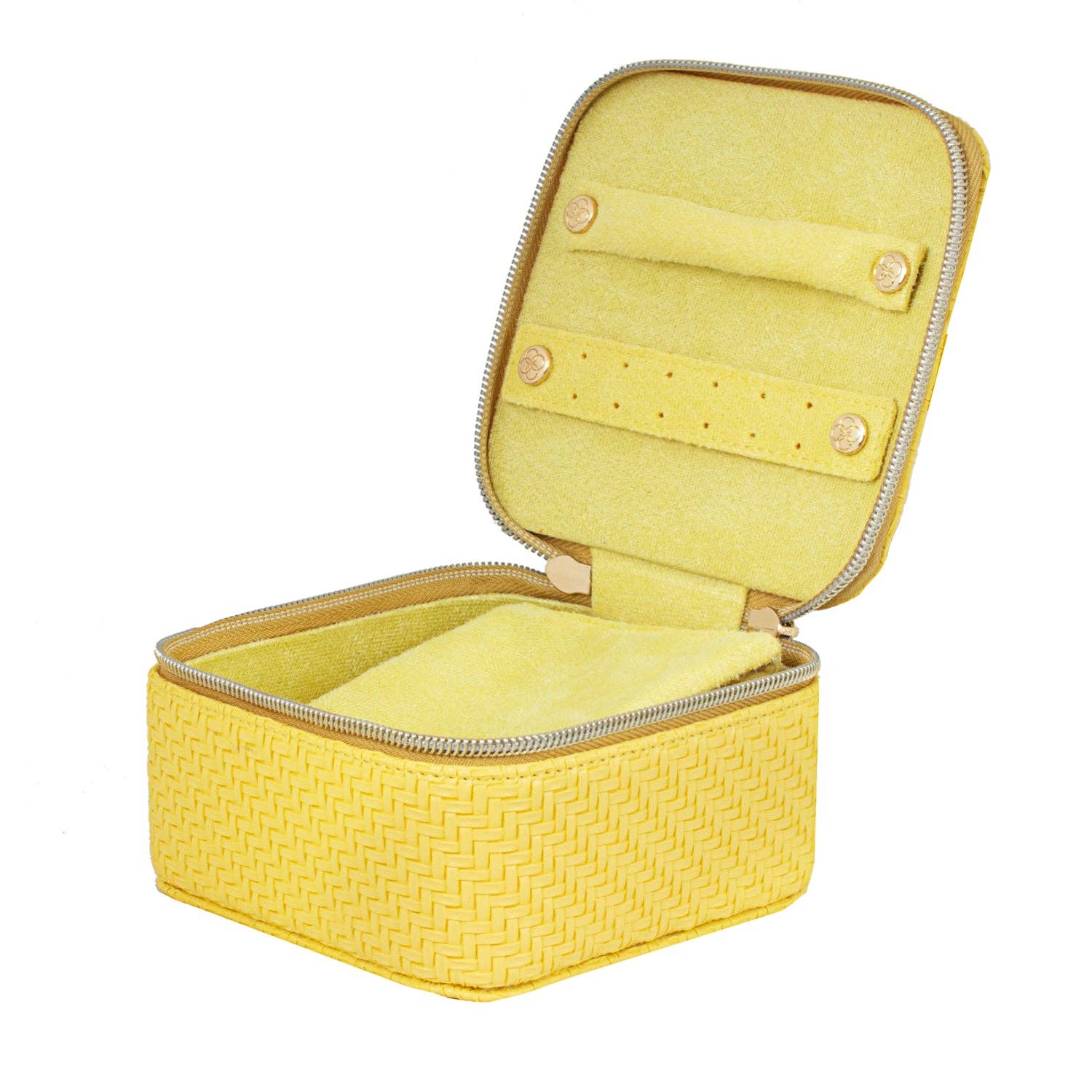 Herringbone Jewellery Cube Lemon