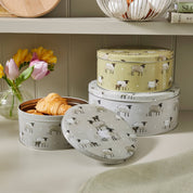 Set Of 3 Round Cake Tins Highland Sheep
