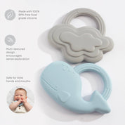 2 Pack Silicone Teethers Whale & Cloud