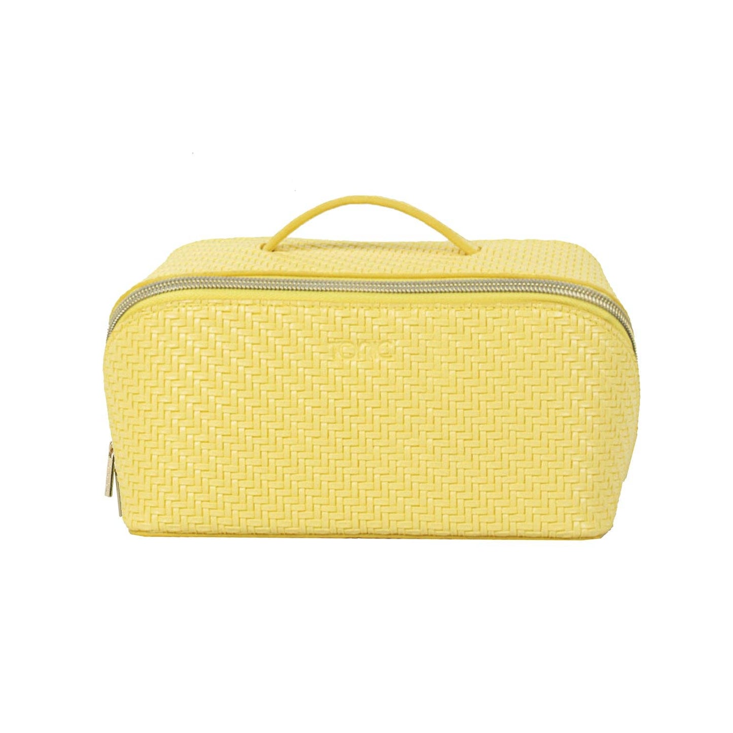 Herringbone Beauty Bag Medium Lemon