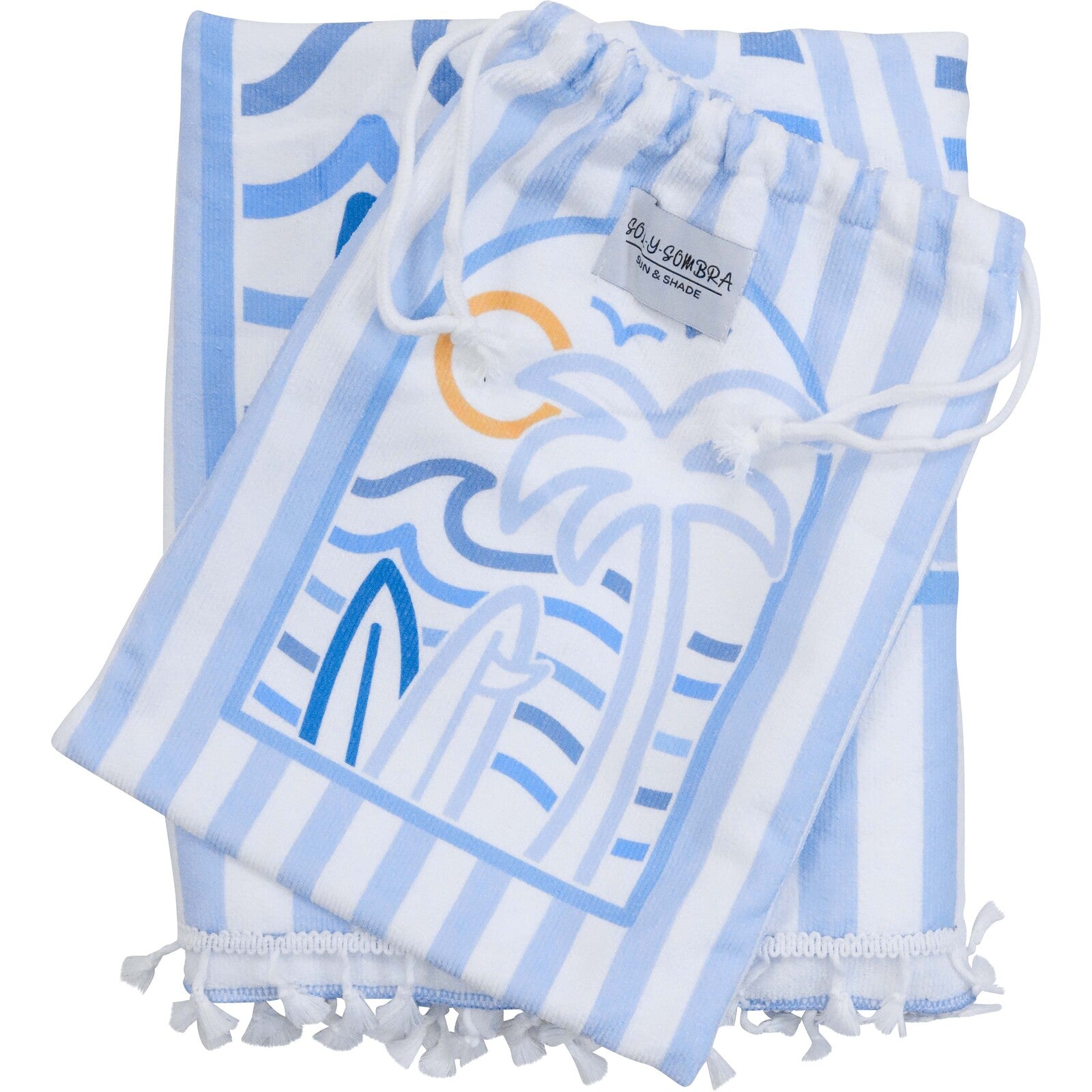 Kids Towel Poncho & Bag Summer Blues