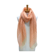 Apricot Little Paisley Monogram Scarf