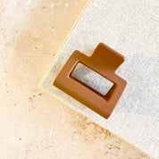 Matte Petite Rectangle Claw Clip Terracotta