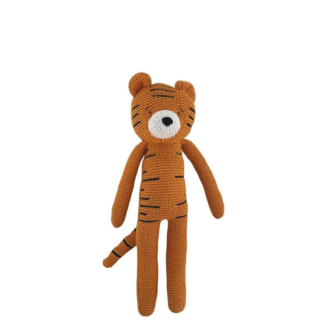 Eco Knitted Tiger Rattle