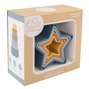 Silicone Nesting Stars Multi Blue