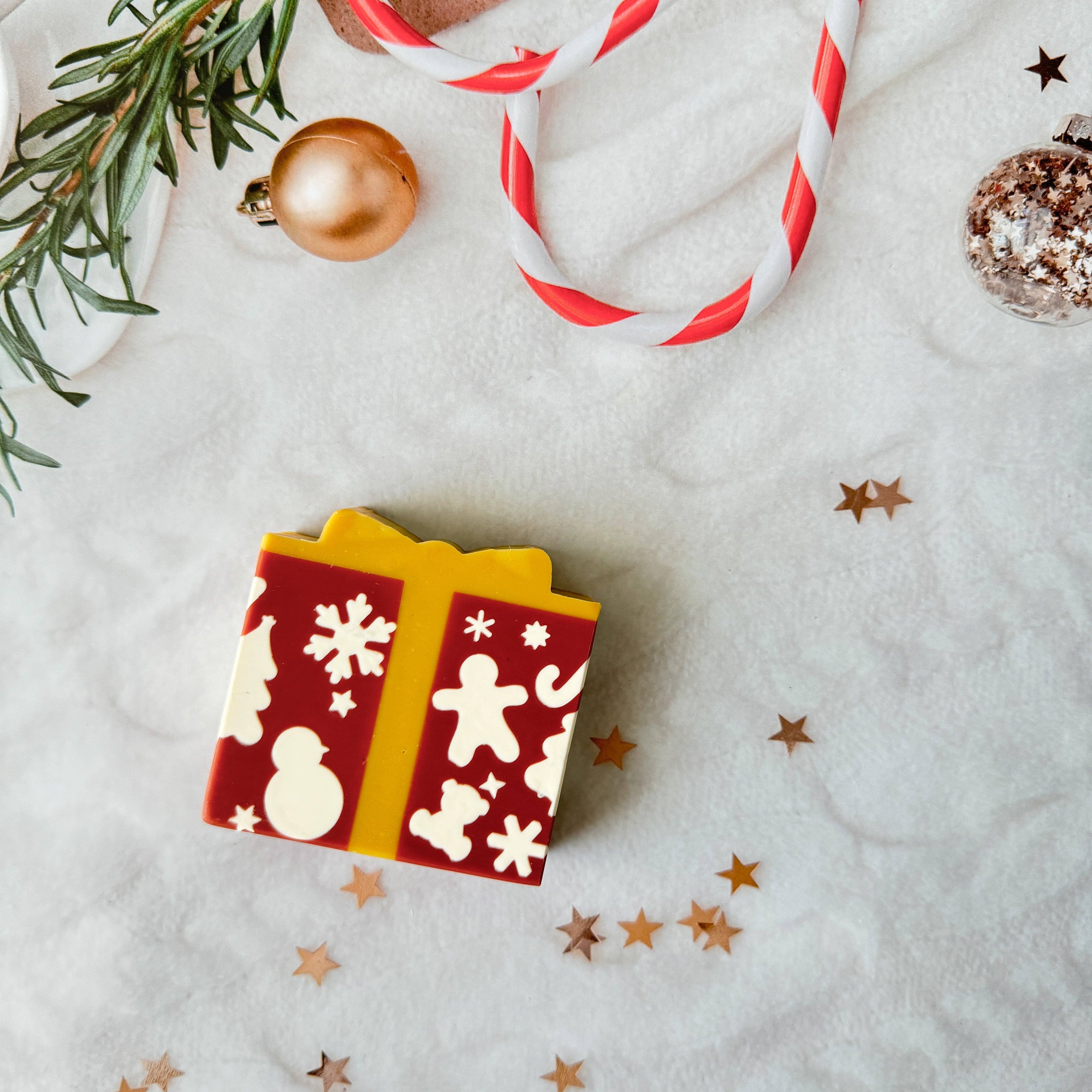 Australian Handmade Artisan Soap Christmas Day Red