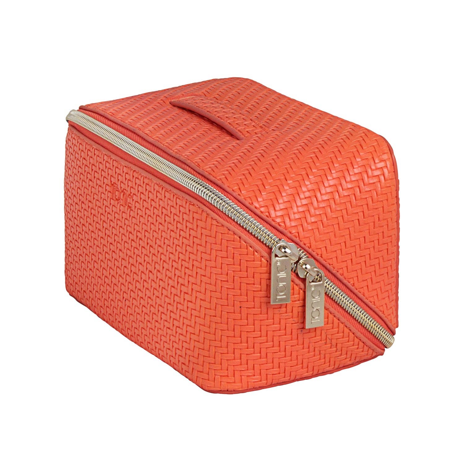 Herringbone Beauty Bag Medium Tangerine