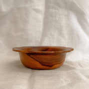 Wooden Scalloped Bowl