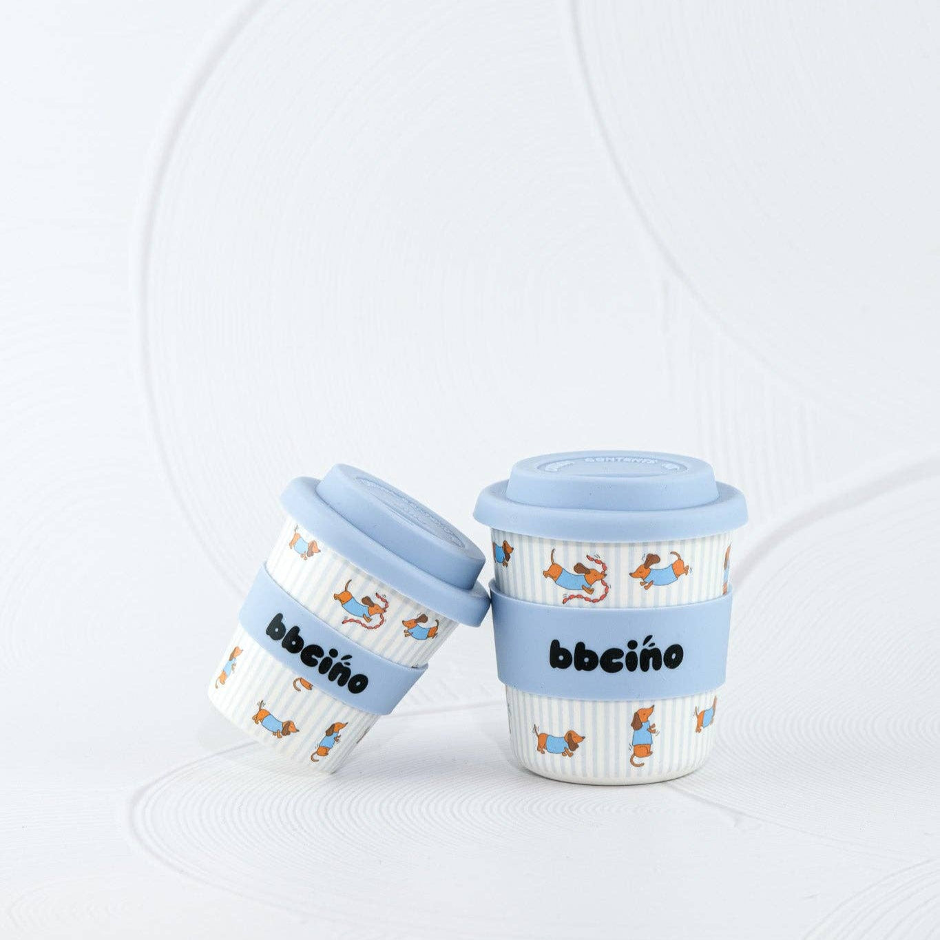 Reusable BambinoCino Bamboo Cup Dash Blue (240ml)