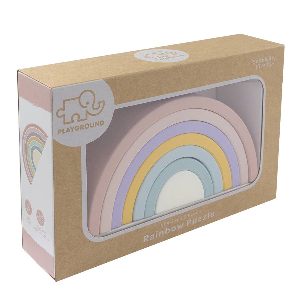 Silicone Rainbow Puzzle Rose