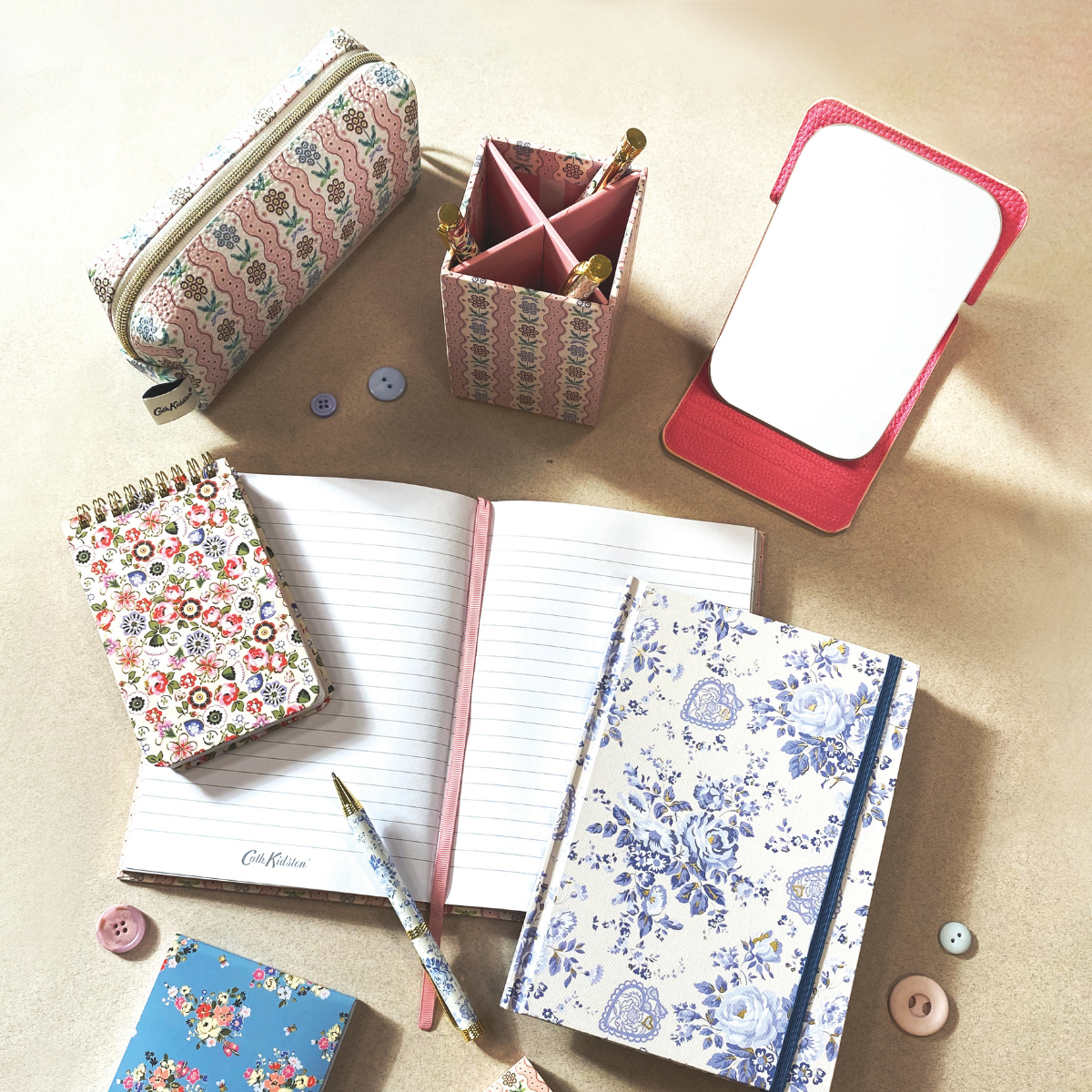 Pencil Case Rose Stripe