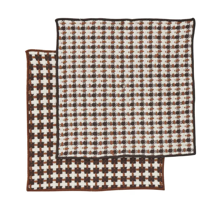Set of 2 Kit Recycled Cotton Dish Cloths Cocoa