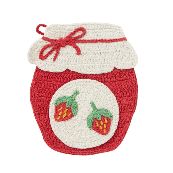 Jam Jar Cotton Knit Pot Holder