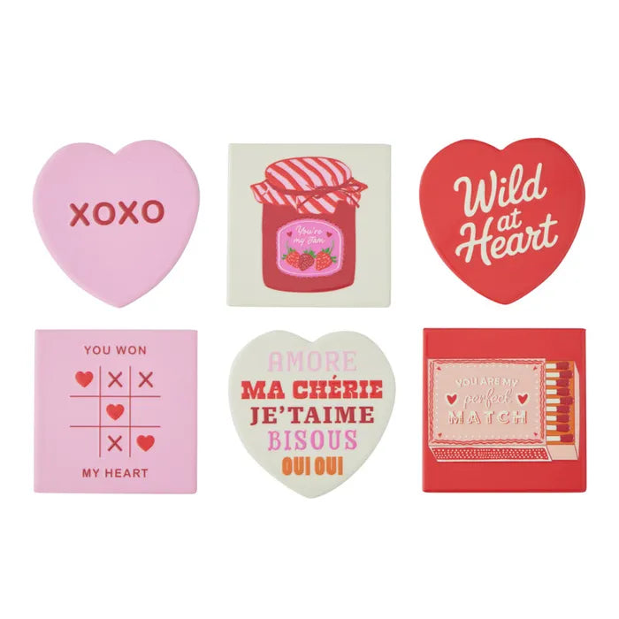 Assorted Ceramic Romance Coasters