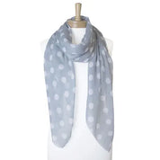 Grey Polka Dot Scarf