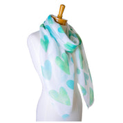 Green Hearts Scarf