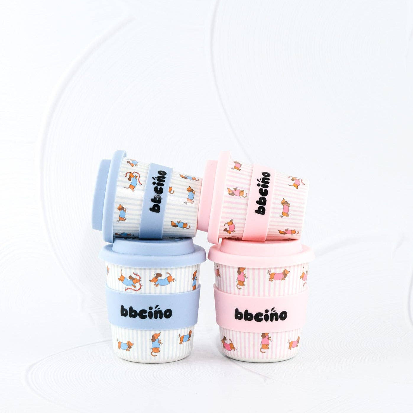 Reusable BambinoCino Bamboo Cup Dash Blue (240ml)