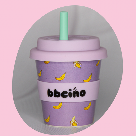 Reusable Babycino Bamboo Cup Go Bananas 120ml