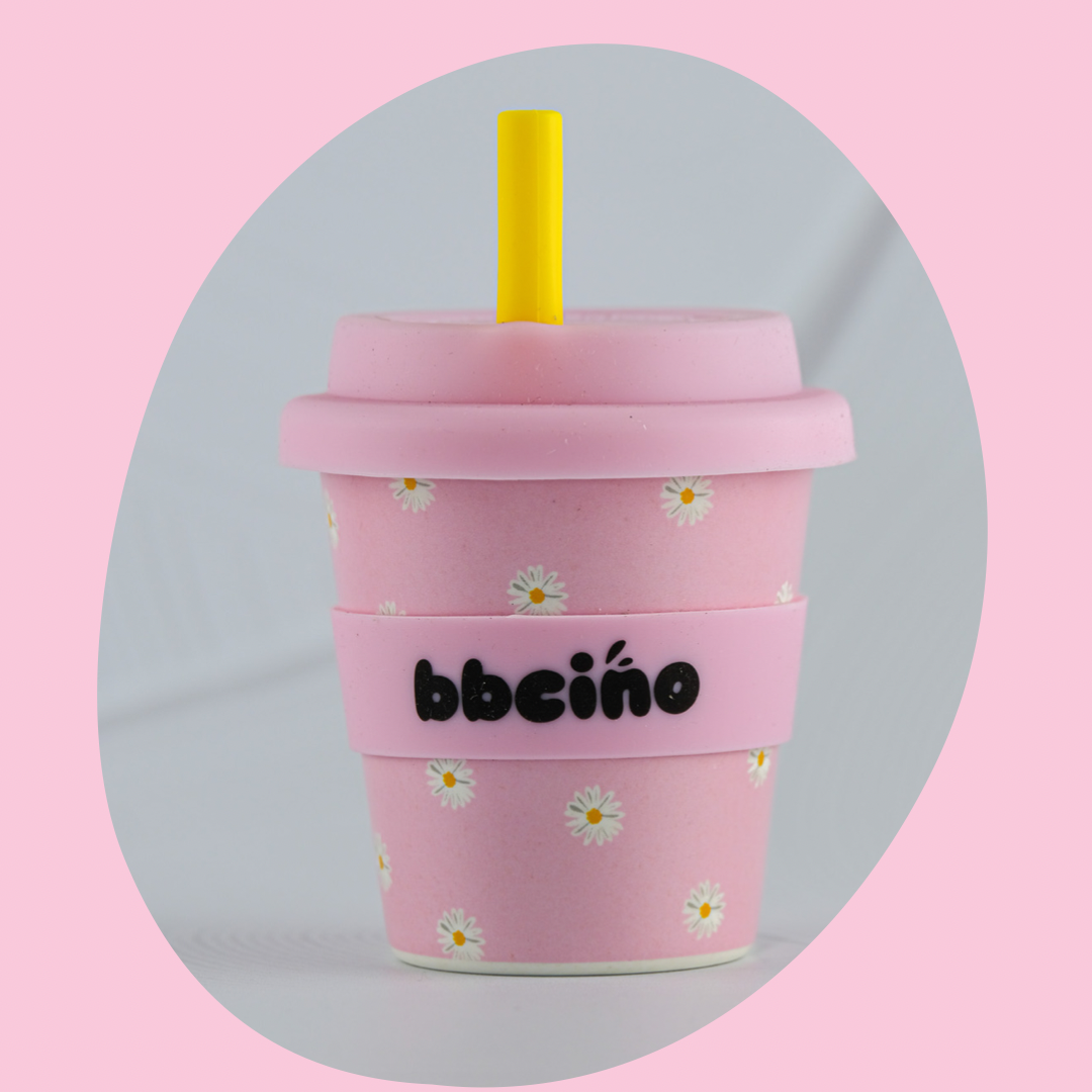 Reusable Babycino Bamboo Cup Daisy Baby in Pink 120ml