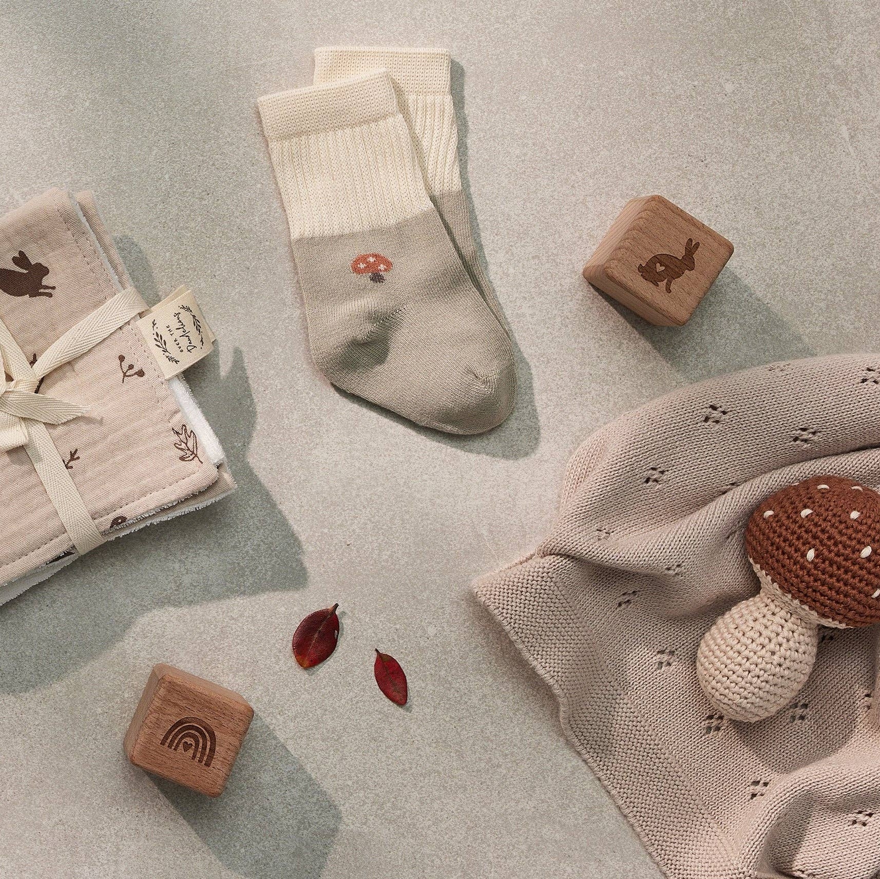 Set Of 2 Socks Mushroom