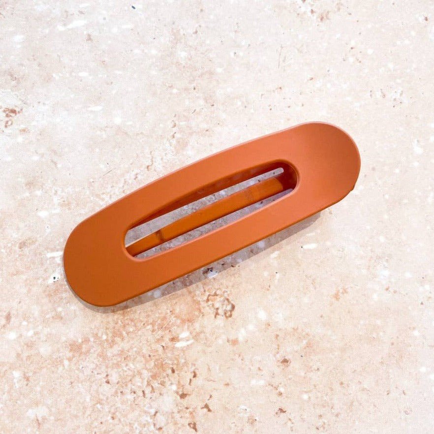 Madelyn Matte Large Hair Clip Rust