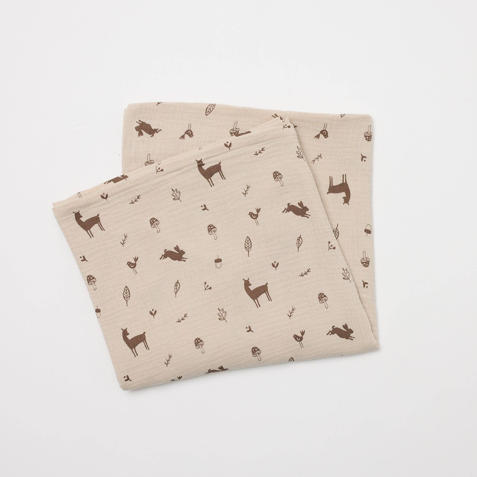 Organic Muslin Swaddle Woodlands