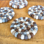 Set Of 4 Eco Coasters Earth Tones